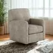 Flash Dance Cobblestone Leather Swivel Glider Chair