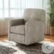 Flash Dance Cobblestone Leather Swivel Glider Chair