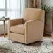 Flash Dance Caramel Leather Swivel Glider Recliner