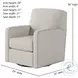 Flash Dance Sand Leather Swivel Glider Recliner