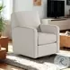 Flash Dance Sand Leather Swivel Glider Recliner