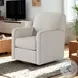 Flash Dance Sand Leather Swivel Glider Recliner