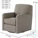 Flash Dance Maximus Eggshell Swivel Glider
