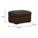 Inglewood Vintage Brown Cigar Leather Upholstered Rectangular Ottoman