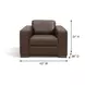 Inglewood Vintage Brown Cigar Leather Upholstered Accent Chair