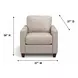 Millbrook Taupe Plain Leather Upholstered Accent Chair