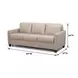 Millbrook Taupe Plain Leather 84" Sofa