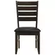 Dalila Dark Brown Side Chair Set of 2