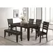 Dalila Dark Brown Side Chair Set of 2