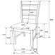 Dalila Grey Ladder Back Side Chair Set of 2