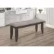 Dalila Dark Grey Padded Cushion Bench