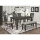 Dalila Dark Grey Padded Cushion Bench