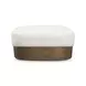 Domina Off White Upholstered Rectangular Ottoman