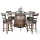 Velden Hollow Natural Round Counter Height Dining Table with Lazy Susan