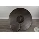 Havenstead Dark Brown Round Counter Height Dining Table with Lazy Susan