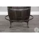 Havenstead Dark Brown Round Counter Height Dining Table with Lazy Susan