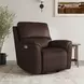 Henry Burnt Umber Leather Swivel Gliding Power Recliner with USB Charging and Heat Massage