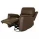 Henry Burnt Umber Leather Swivel Gliding Power Recliner with USB Charging and Heat Massage