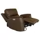 Henry Burnt Umber Leather Swivel Gliding Power Recliner with USB Charging and Heat Massage