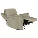 Henry Beige Leather Swivel Gliding Power Recliner with USB Charging and Heat Massage
