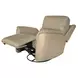 Henry Beige Leather Swivel Gliding Power Recliner with USB Charging and Heat Massage