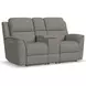 Henry Brown 75" Power Reclining Console Loveseat with Power Headrest and Lumbar