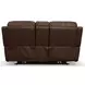 Henry Brown Leather 75" Power Reclining Console Loveseat with Power Headrest and Lumbar