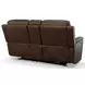 Henry Brown Leather 75" Power Reclining Console Loveseat with Power Headrest and Lumbar