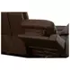 Henry Brown Leather 75" Power Reclining Console Loveseat with Power Headrest and Lumbar