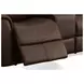 Henry Brown Leather 75" Power Reclining Console Loveseat with Power Headrest and Lumbar