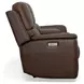 Henry Brown Leather 75" Power Reclining Console Loveseat with Power Headrest and Lumbar