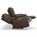 Henry Brown Leather 75" Power Reclining Console Loveseat with Power Headrest and Lumbar