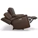 Henry Brown Leather 75" Power Reclining Console Loveseat with Power Headrest and Lumbar