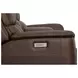 Henry Brown Leather 75" Power Reclining Console Loveseat with Power Headrest and Lumbar