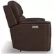 Henry Brown Leather 75" Power Reclining Console Loveseat with Power Headrest and Lumbar