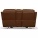 Henry Russet Leather 75" Power Reclining Console Loveseat with Power Headrest and Lumbar