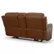 Henry Russet Leather 75" Power Reclining Console Loveseat with Power Headrest and Lumbar
