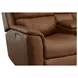 Henry Russet Leather 75" Power Reclining Console Loveseat with Power Headrest and Lumbar
