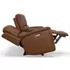 Henry Russet Leather 75" Power Reclining Console Loveseat with Power Headrest and Lumbar