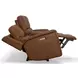 Henry Russet Leather 75" Power Reclining Console Loveseat with Power Headrest and Lumbar