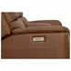 Henry Russet Leather 75" Power Reclining Console Loveseat with Power Headrest and Lumbar