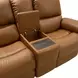 Henry Russet Leather 75" Power Reclining Console Loveseat with Power Headrest and Lumbar