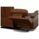Henry Russet Leather 75" Power Reclining Console Loveseat with Power Headrest and Lumbar