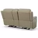 Henry Brown Leather 75" Power Reclining Console Loveseat with Power Headrest and Lumbar