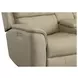 Henry Brown Leather 75" Power Reclining Console Loveseat with Power Headrest and Lumbar