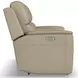 Henry Brown Leather 75" Power Reclining Console Loveseat with Power Headrest and Lumbar