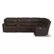 Henry Burnt Umber Leather 6 Piece Modular Zero Gravity Power Reclining Sectional with Power Headrest and USB Charging