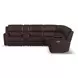 Henry Burnt Umber Leather 6 Piece Modular Zero Gravity Power Reclining Sectional with Power Headrest and USB Charging