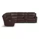 Henry Burnt Umber Leather 6 Piece Modular Zero Gravity Power Reclining Sectional with Power Headrest and USB Charging