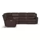 Henry Burnt Umber Leather 6 Piece Modular Zero Gravity Power Reclining Sectional with Power Headrest and USB Charging